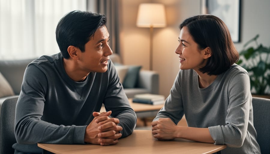 Team members listening in a meeting room while one person shares handwritten notes